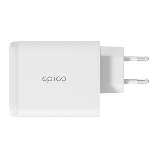 Epico GaN 100W Nabíječka 2xUSB-C+USB-C kabel Bílá