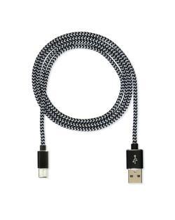 CUBE1 nylon datový kabel USB > USB-C, 1m, Black