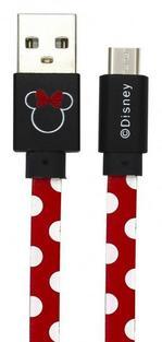 Disney Minnie Dots datový kabel microUSB, Red