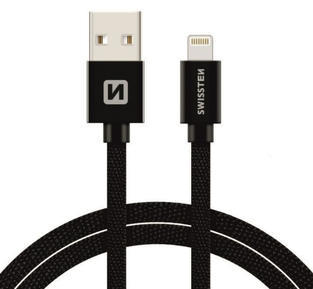 SWISSTEN datový kabel USB/Lightning MFi, 2m, černý