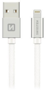 SWISSTEN datový kabel USB/Lightning MFi, 2m, stříb