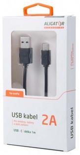 Aligator datový kabel USB/USB-C 2A (dlouhý),BLISTR