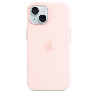 iPhone 15 Silicone Case MagSafe Light Pink
