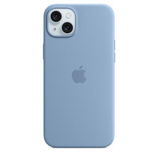 iPhone 15 Plus Silicone Case MagSafe Winter Blue