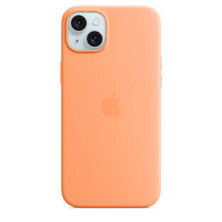 iPhone 15 Plus Silicone Case MagSafe Orange Sorbet