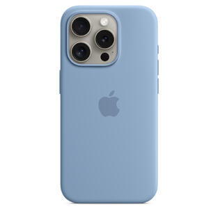 iPhone 15 Pro Silicone Case MagSafe Winter Blue