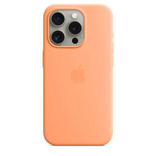 iPhone 15 Pro Silicone Case MagSafe Orange Sorbet