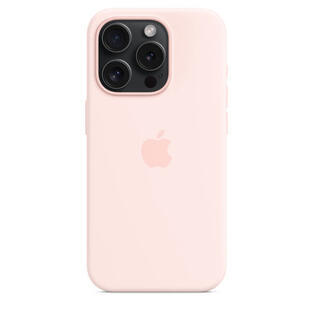 iPhone 15 Pro Silicone Case MagSafe Light Pink