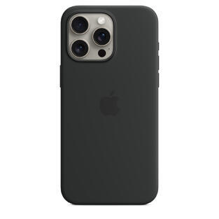 iPhone 15 Pro Max Silicone Case MagSafe Black