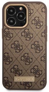 Guess PU 4G MagSafe Case iPhone 14 Pro, Brown