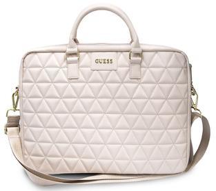 Guess Quilted Computer Bag do velikosti 15", Pink