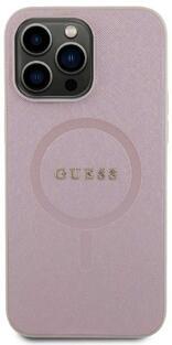 Guess Saffiano MagSafe kryt iPhone 15 Pro Max,Pink