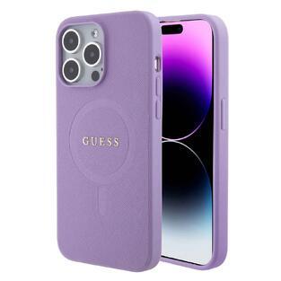 Guess Saffiano MagSafe kryt iPhone 15 Pro Max,Purp
