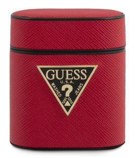 Guess Saffiano Hard Case Apple Airpods, Red