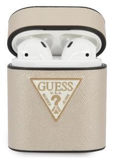 Guess Saffiano Hard Case Apple Airpods, Beige