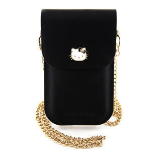 Hello Kitty PU Metal Logo Leather Wallet Phone Bag