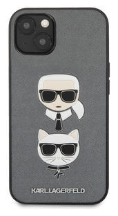 Karl Lagerfeld Saffiano Case iPhone 13 mini,Silver