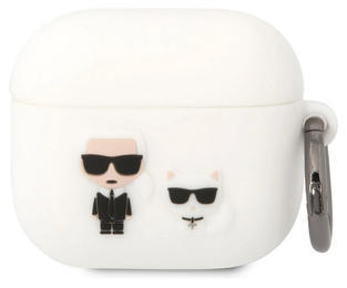 Karl Lagerfeld and Choupette Apple Airpods 3, WHT