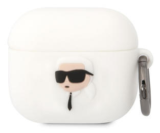 Karl Lagerfeld 3D Logo NFT Karl Airpods 3, White