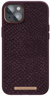 Njord Salmon Leather Case iPhone 14 Plus, Aubergin