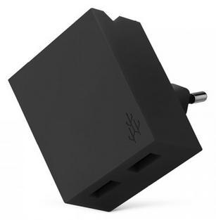 USBEPOWER LUCKY Hub charger 2USB phone stand Black