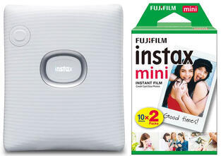 Fujifilm Instax Square Link Ash White EX D + 2x10 
