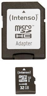 Intenso 32GB micro SDHC Premium UHS-I + adaptér
