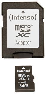 Intenso 64GB micro SDXC Premium UHS-I + adaptér