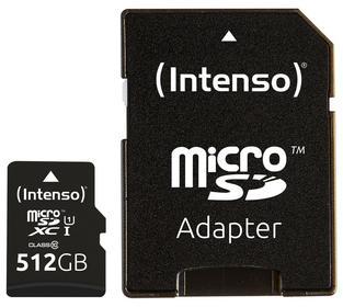Intenso 512GB micro SDXC Premium UHS-I + adaptér