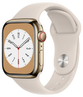Apple Watch S8 Cell 41mm Gold Steel, Starlight S.