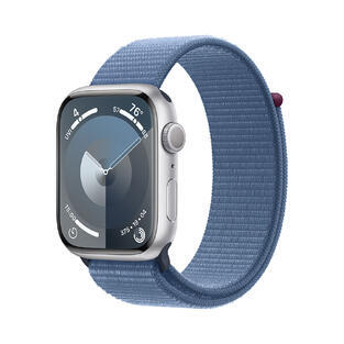 Apple Watch Series 9 45mm Silver, Blue Sport Loop
