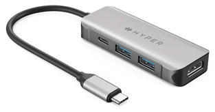 HyperDrive 4v1 USB-C Hub, Silver