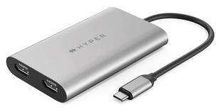 HyperDrive USB-C To Dual HDMI Adapter+PD over USB 