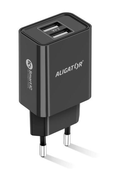 Aligator DC adaptér microUSB smart IC s 2xUSB 2,4A1