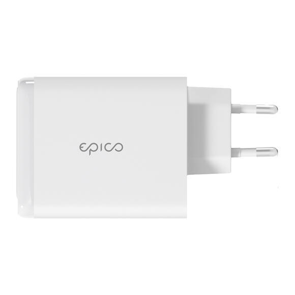 Epico GaN 100W Nabíječka 2xUSB-C+USB-C kabel Bílá1