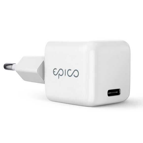 Epico GaN 30W PD Nabíječka+ USB-C+USB-C kabel Bílá1