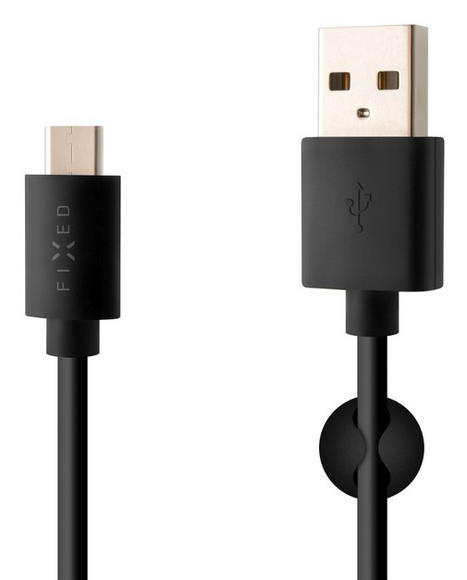 FIXED datový kabel USB/USB-C, USB 2.0, 1m, Black