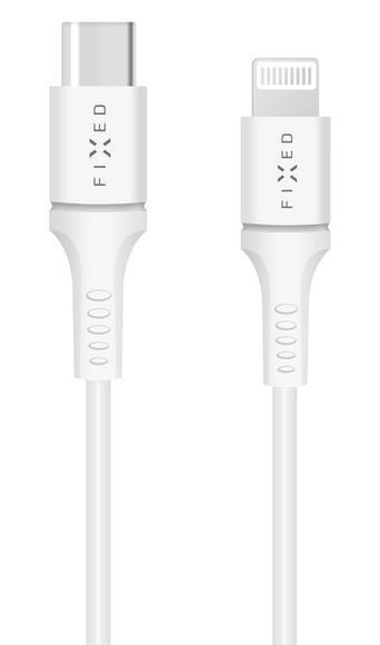 FIXED datový kabel USB-C/Lightning, MFI, 1m, White