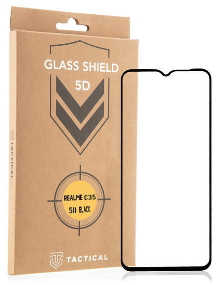 Tactical Glass 5D Realme C35, Black