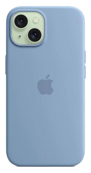iPhone 15 Silicone Case MagSafe Light Blue1