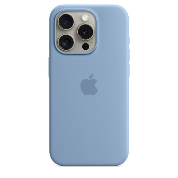 iPhone 15 Pro Silicone Case MagSafe Winter Blue1