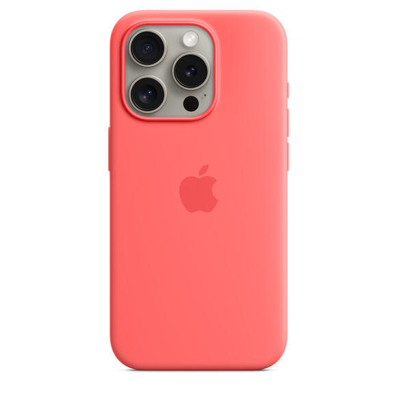 iPhone 15 Pro Silicone Case MagSafe Guava1