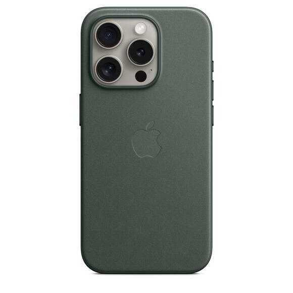 iPhone 15 Pro FineWoven Case MagSafe Evergreen1