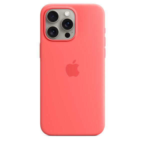 iPhone 15 Pro Max Silicone Case MagSafe Guava1