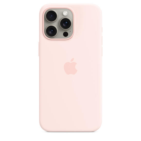 iPhone 15 Pro Max Silicone Case MagSafe Light Pink1