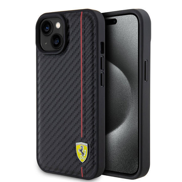 Ferrari PU Leather Carbon Red Line kryt iPhone 151