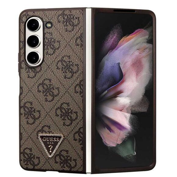 Guess Leather Triangle Case Galaxy Z Fold 5, Brown1