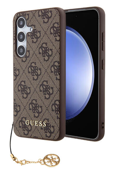 Guess 4G Charms kryt pro Samsung Galaxy S24, Brown1