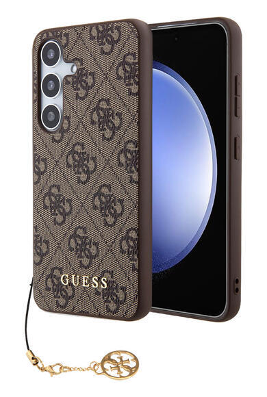 Guess 4G Charms kryt pro Samsung Galaxy S24+ Brown1