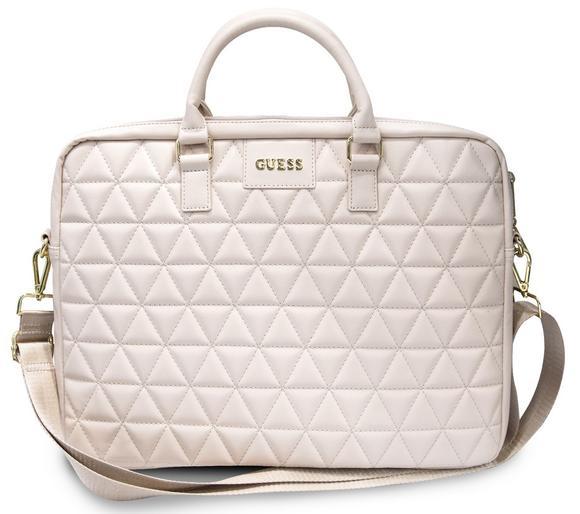 Guess Quilted Computer Bag do velikosti 15", Pink1